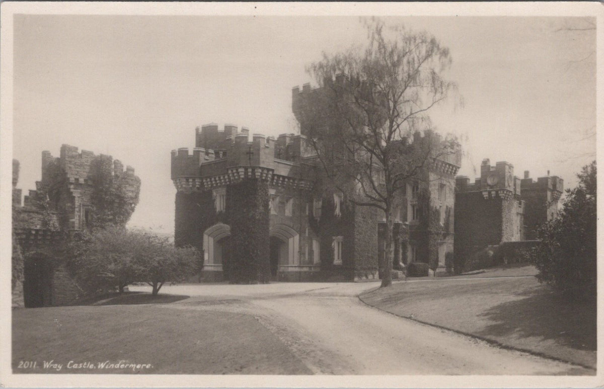 Cumbria Postcard: Wray Castle Windermere Lake District RPPC 1920s XT5004