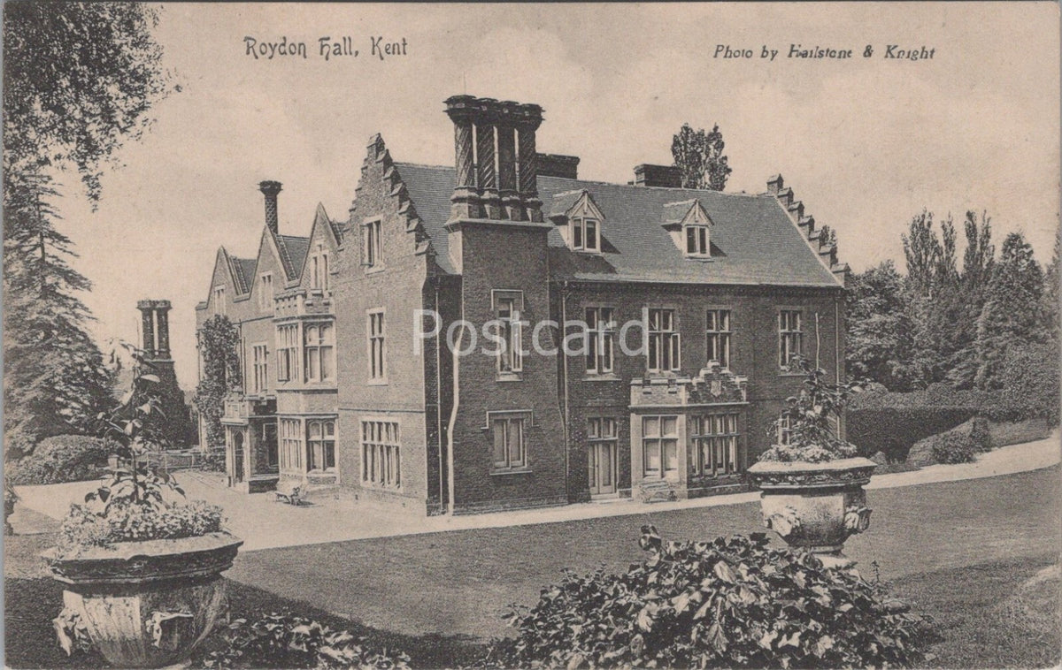 Kent Postcard: Roydon Hall, East Peckham Country Manor House Garden View  XT5079
