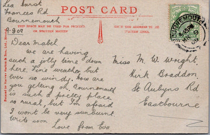 Dorset Postcard: Bournemouth Invalids Walk Pine Trees Garden Resort 1909 XT3476