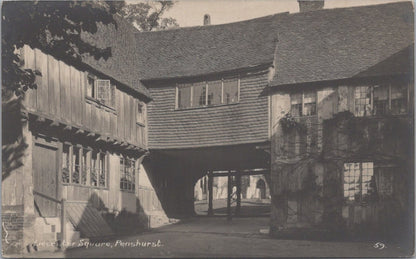 Kent Postcard:Leicester Square Penshurst Village Architecture Timber RPPC XT3456