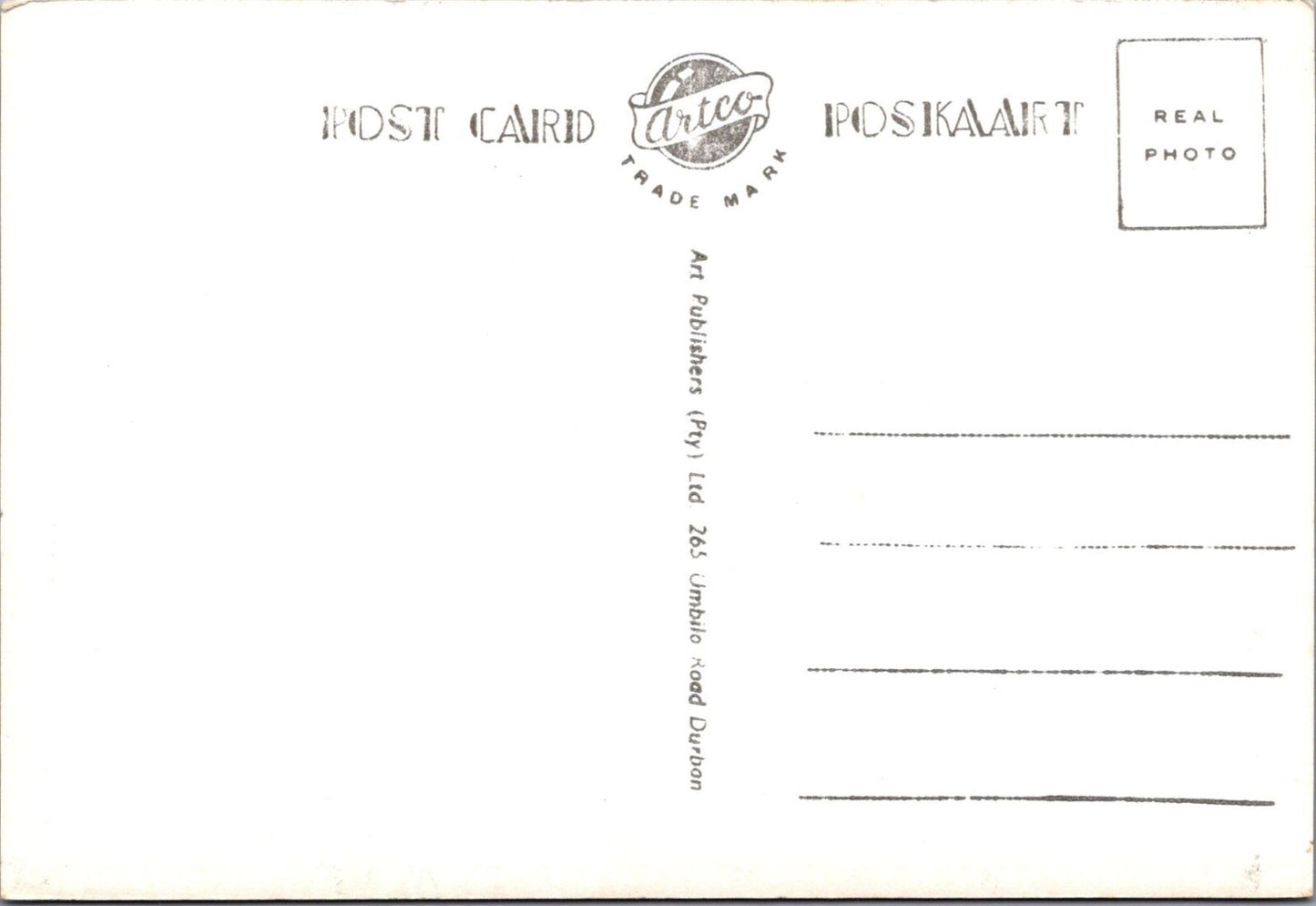 South Africa Postcard: Helping Mother Stone Grinding Artco Durban RPXT3888