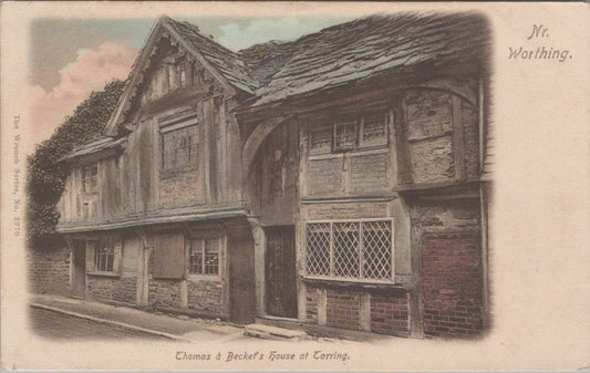Sussex Postcard: Thomas A Becket's House Tarring, Worthing, 1905 XT3905