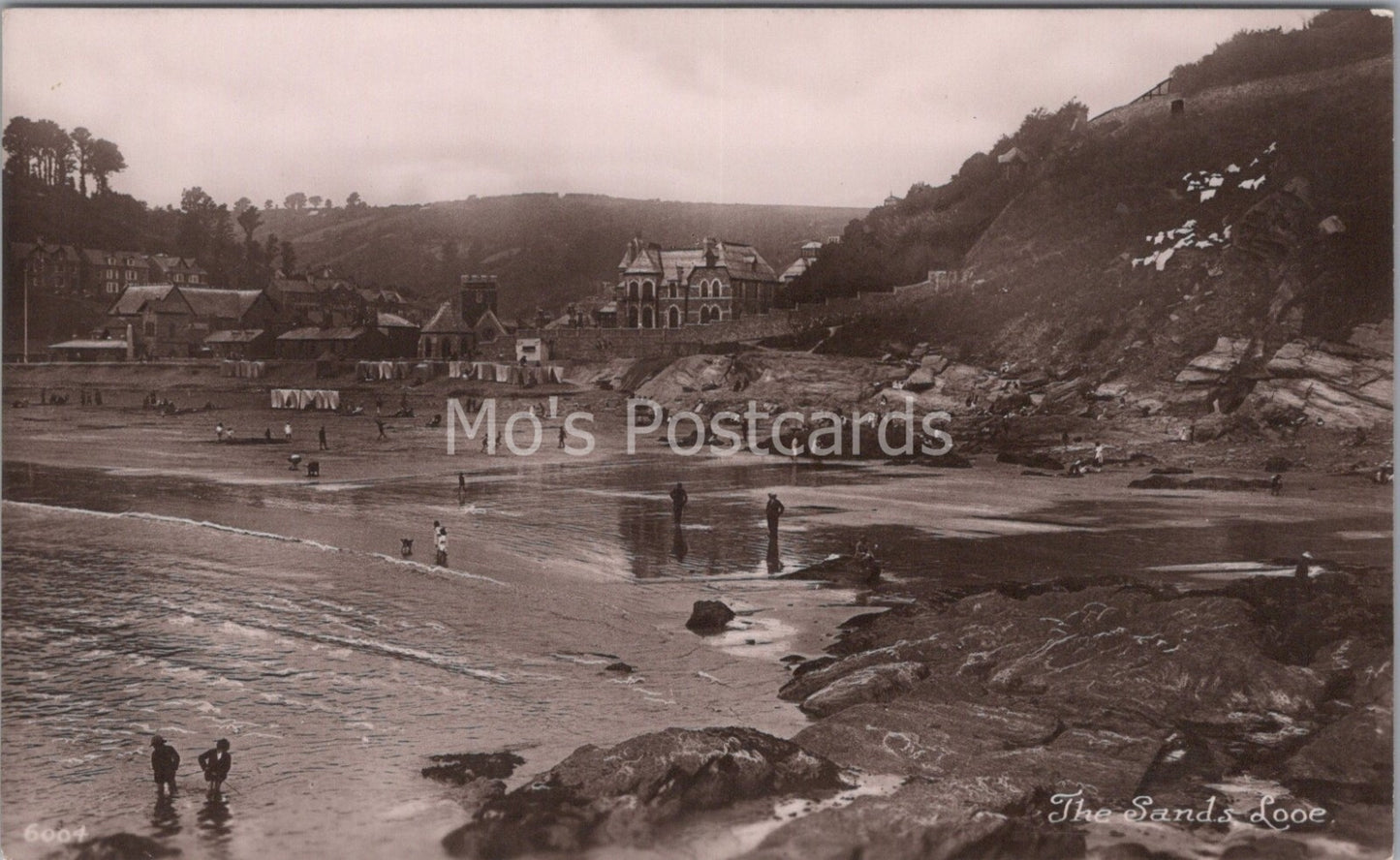 Cornwall Postcard: East Looe Beach The Sands Coastal View 1930s XT3730