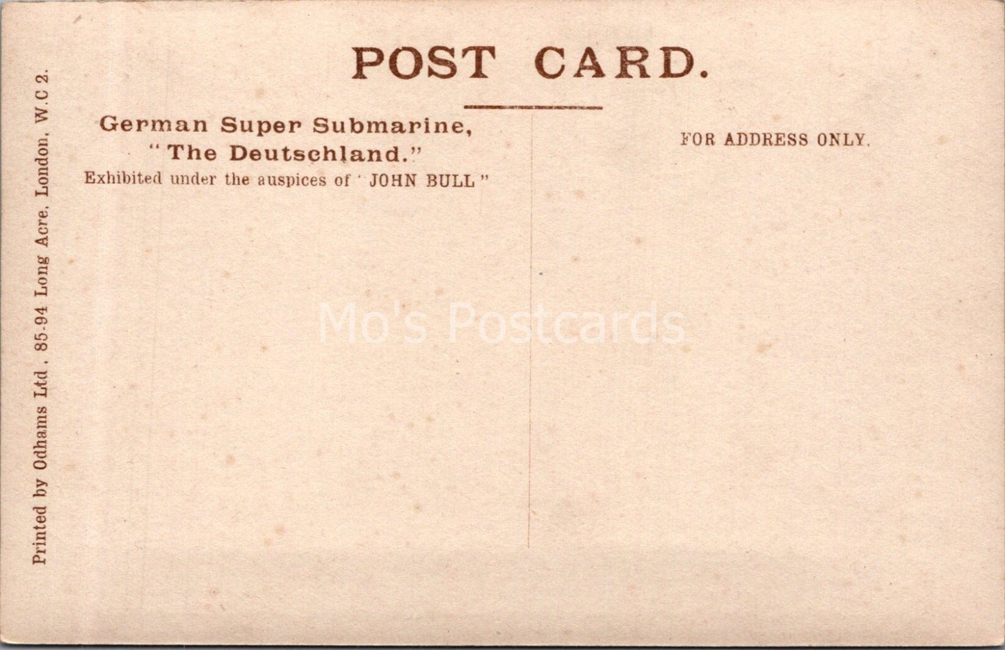 Submarine Postcard: Torpedo Room Tubes Firing Gear U-Boat Deutschland XT3670