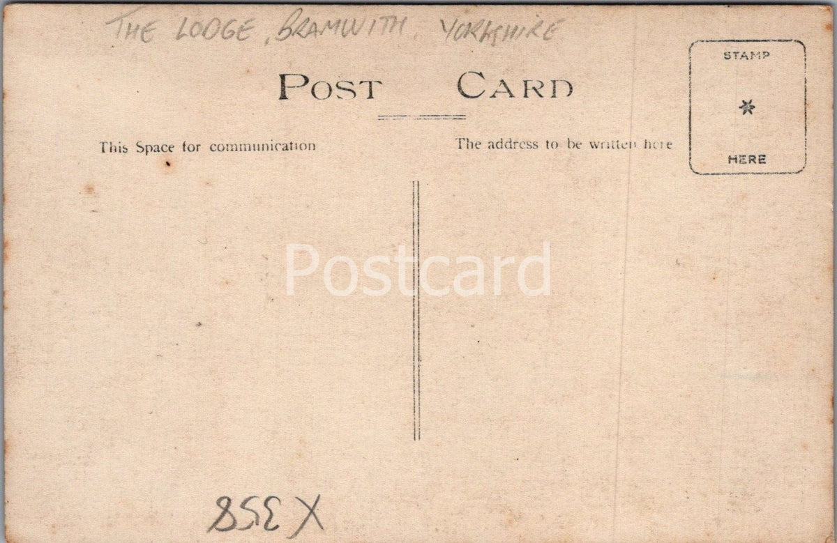 Yorkshire Postcard: Bramwith The Lodge House View Horse Cart Figures 1910s X358