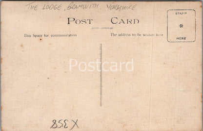 Yorkshire Postcard: Bramwith The Lodge House View Horse Cart Figures 1910s X358
