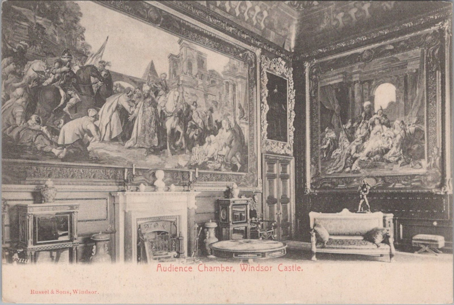 Berkshire Postcard: Windsor Castle Audience Chamber, Interior Tapestries XT3556