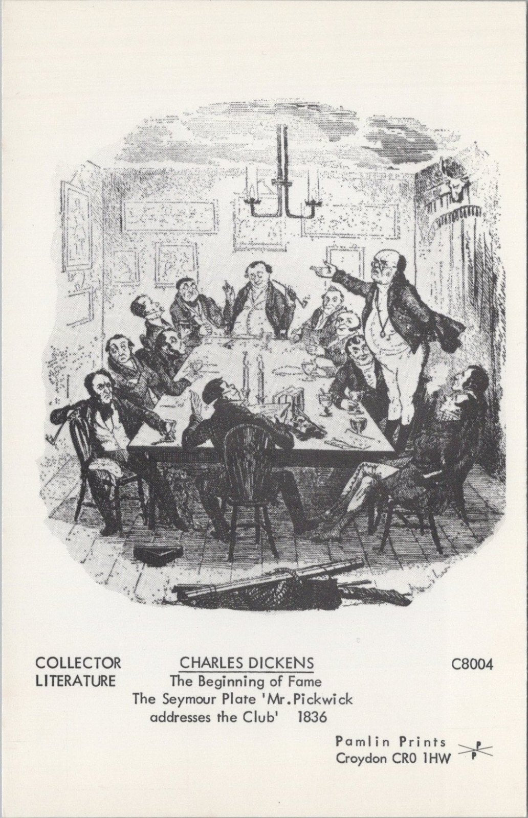 Literature Postcard: Charles Dickens Pickwick Papers Seymour Illustration XT5161