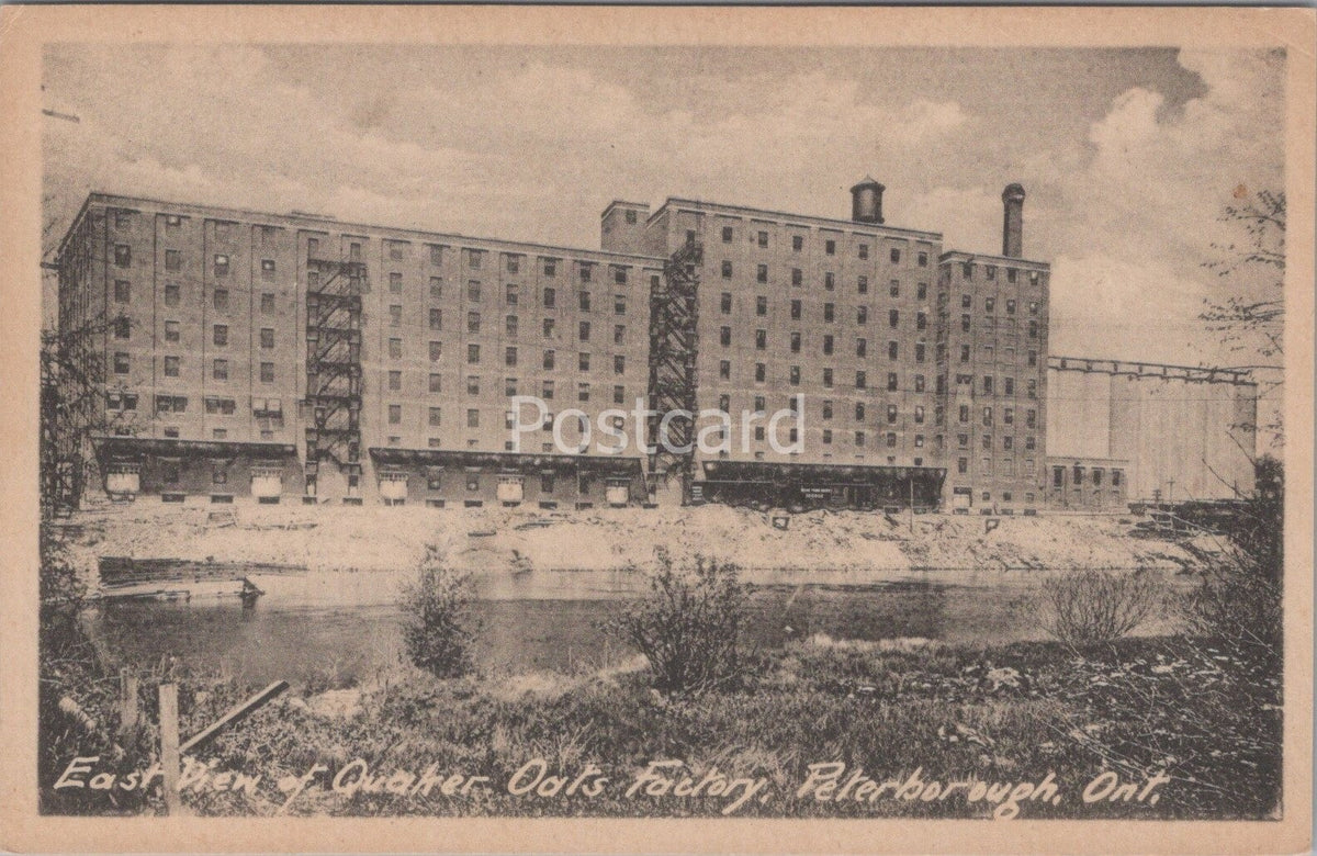 Canada Postcard: Peterborough Ontario Quaker Oats Factory East View 1910s XT5083