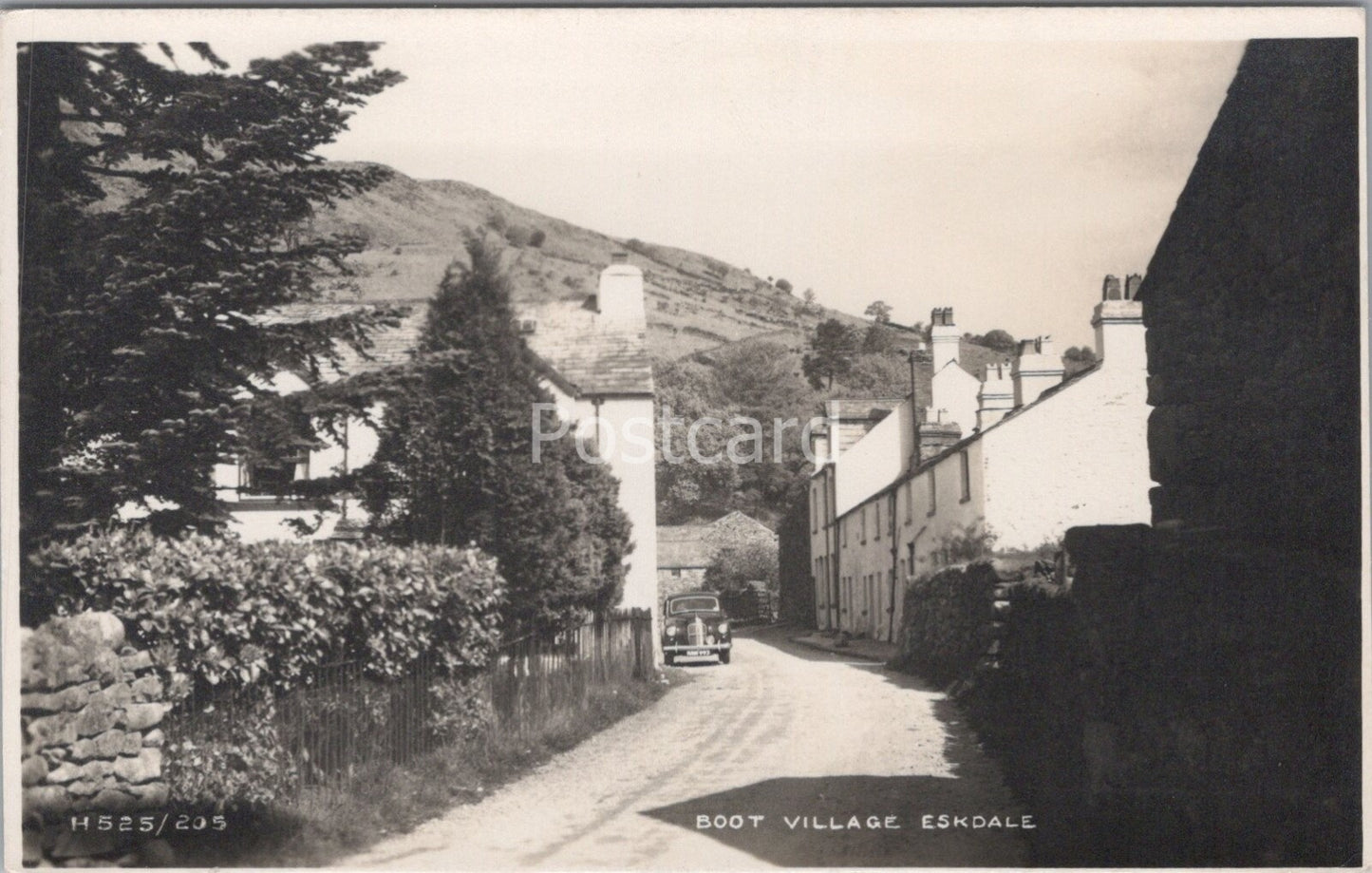 Cumbria Postcard: Boot Village, Eskdale, Street,  Motor Car, 1950's XT4431