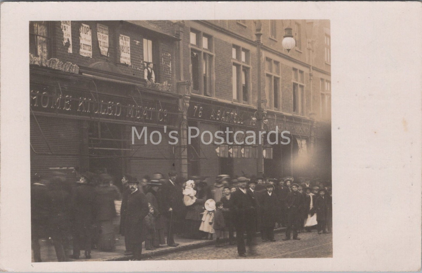 London Postcard: Woolwich Arsenal Great Explosion Street Crowd 1907 XT4027