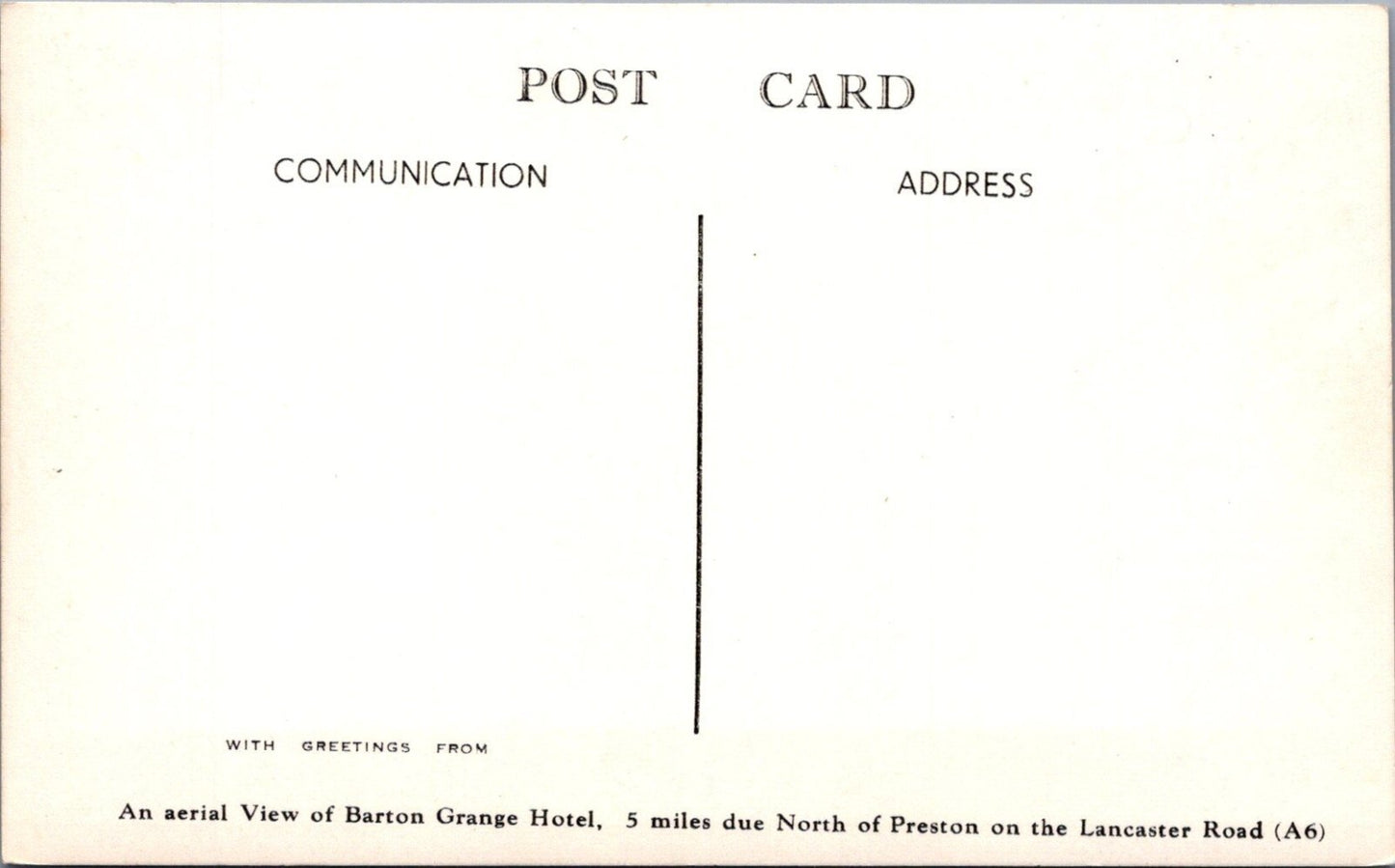 Lancashire Postcard: Barton Grange Hotel Preston Lancaster Road Aerial XT4583