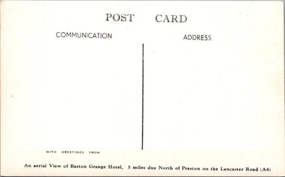 Lancashire Postcard: Barton Grange Hotel Preston Lancaster Road Aerial XT4583