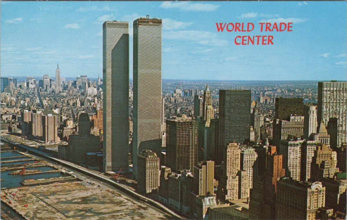 New York Postcard: World Trade Center Twin Towers Skyline Views 1977 XT5098