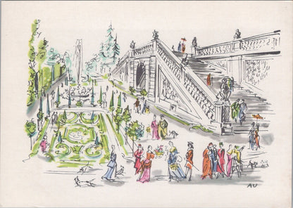 8 Poland Postcards: Wilanów, Warsaw District, Artist Antoni Uniechowski  XT5140