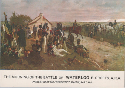Battle Postcard:The Morning of the Battle of Waterloo Ernest Crofts 1960s XT5368