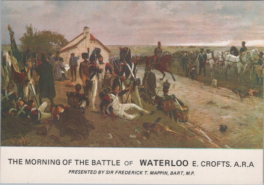 Battle Postcard:The Morning of the Battle of Waterloo Ernest Crofts 1960s XT5368