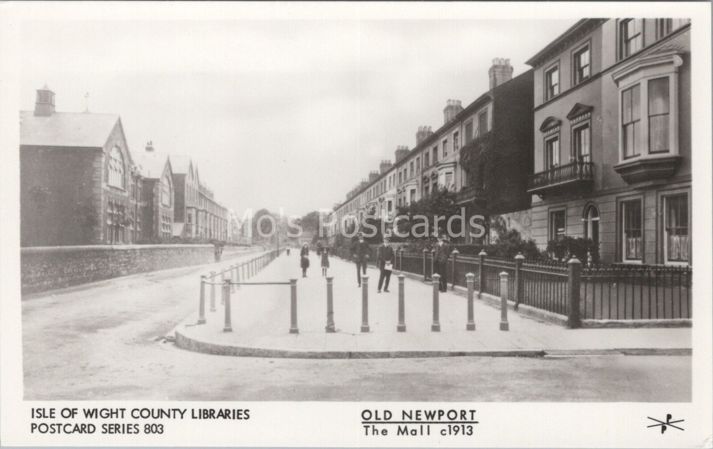 Isle of Wight Postcard: Old Newport The Mall Buildings 1913 Series 803 XT3682