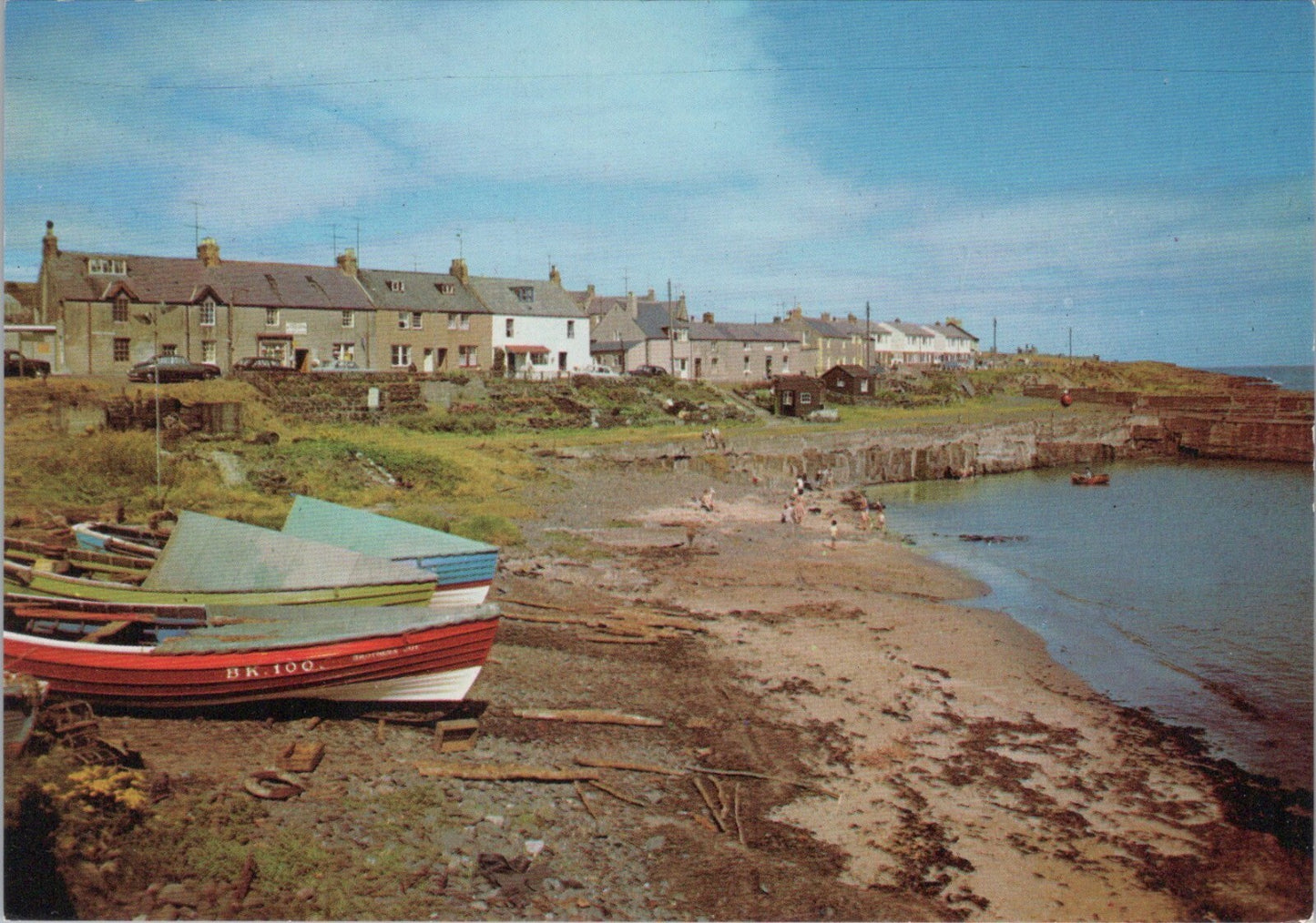 Northumberland Postcard: Craster Fishing Village Harbour Boats 1970’s XT4562
