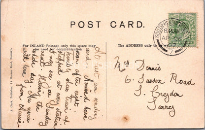 London Postcard: Old Priory Hornsey Church Tower Architecture Ruins 1907 XT3712