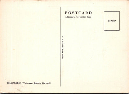Cornwall Postcard: Pencarrow Washaway Bodmin House Pencil Sketch 1970’s XT4083