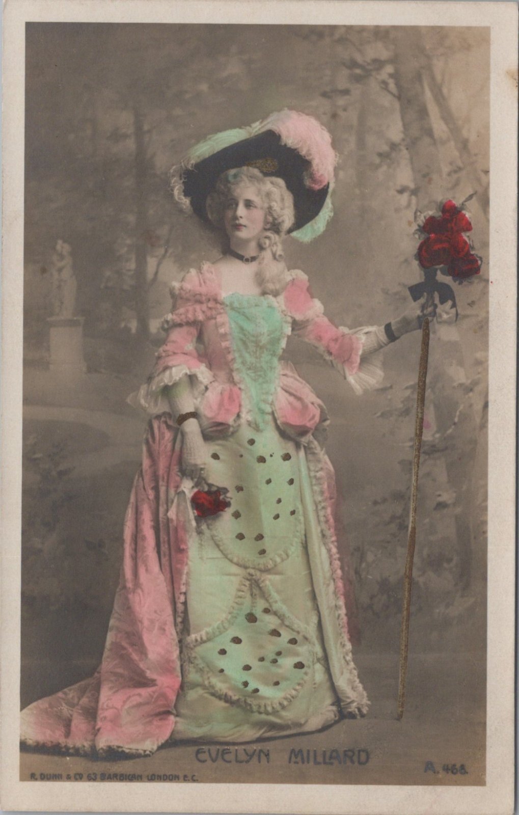 Theatre Postcard: Evelyn Millard Edwardian Stage Actress RPPC   XT5419