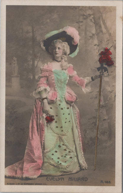 Theatre Postcard: Evelyn Millard Edwardian Stage Actress RPPC   XT5419