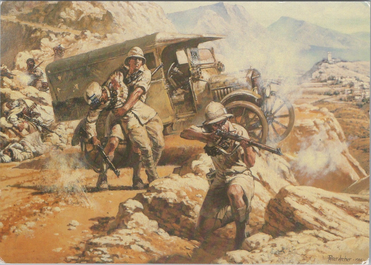 Military Art Postcard: Frontier Ambush Waziristan Signals Detachment XT5185