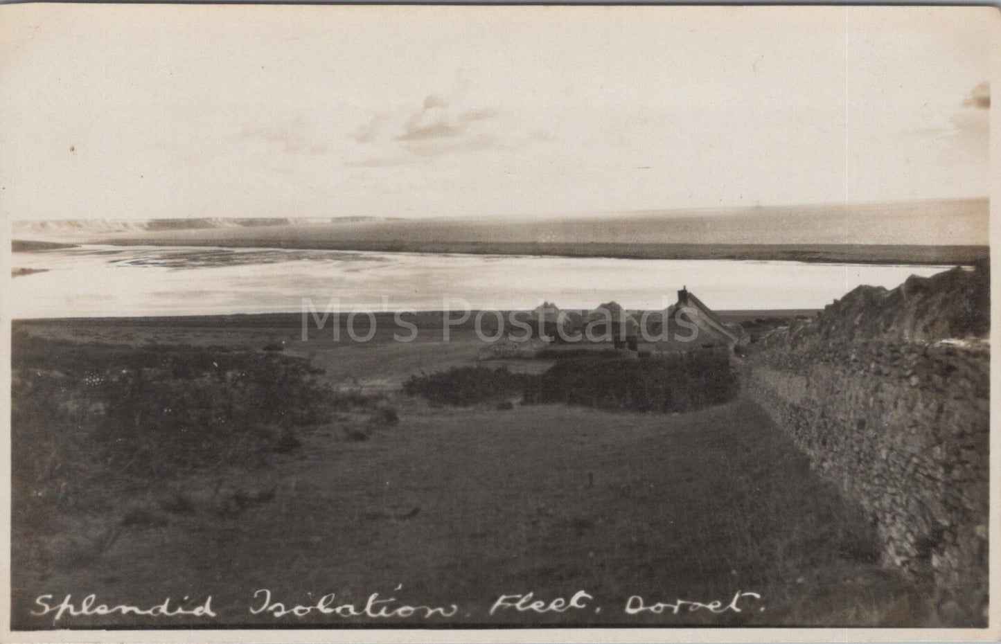 Dorset Postcard: Splendid Isolation Fleet Coastal Lagoon View RPPC XT3506
