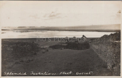 Dorset Postcard: Splendid Isolation Fleet Coastal Lagoon View RPPC XT3506