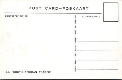Ship Postcard: South African Trader Cargo Ship Merchant Vessel Cape Town XT5274