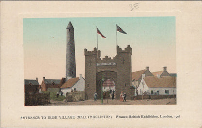 Exhibition Postcard: Ballymaclinton Irish Village Franco British 1908 XT5633