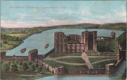 Warwickshire Postcard: Kenilworth Castle As It Appeared In 1620, Mere 1900's XT3559