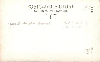 Devon Postcard:Noss Mayo, Newton Creek, Fishing Boats Houses,RPPC c1930's XT4432