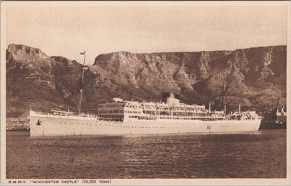 Shipping Postcard: RMMV Winchester Castle Union Castle Liner Cape Town  XT5324
