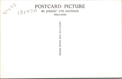 Wiltshire Postcard: Lacock The Angel Inn High Street Houses RPPC 1950s 18197A