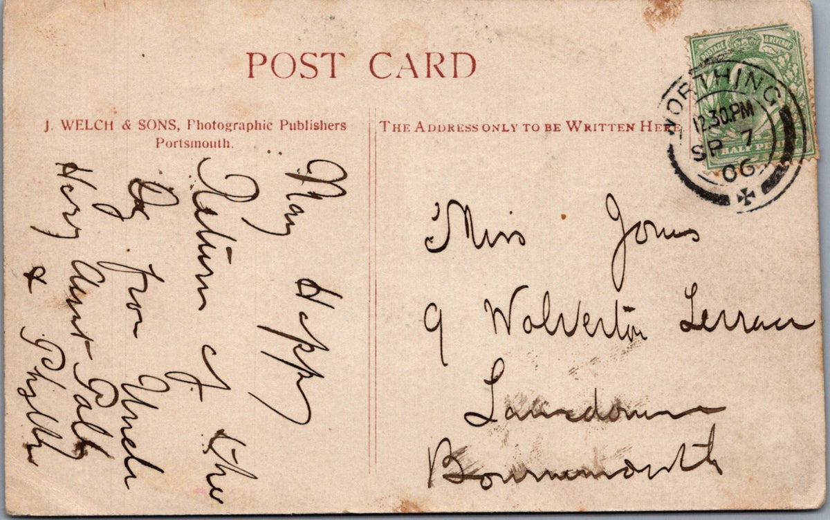 Sussex Postcard: Greeting From Worthing, Edwardian Multi-View, 1906 XT3911