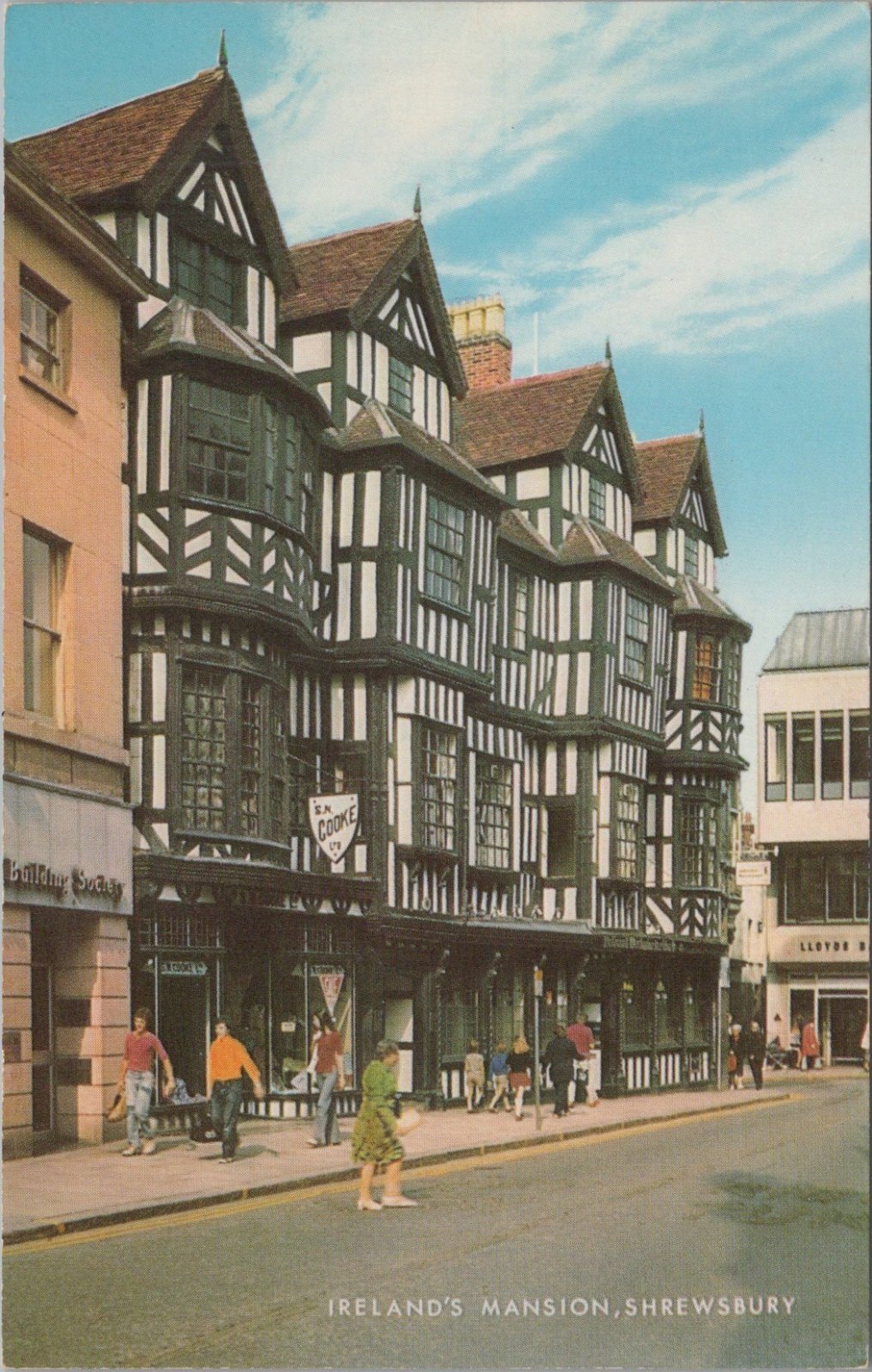 Shropshire Postcard:Ireland's Mansion Shrewsbury Timber Framed House 70's 17910A