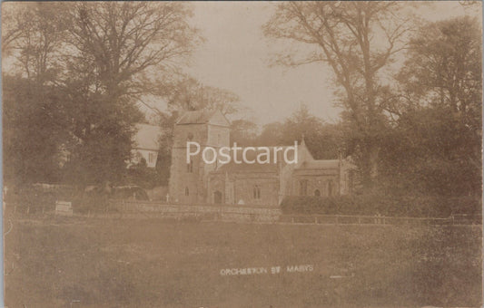 Wiltshire Postcard: St Marys Church Orcheston Salisbury Plain 1900's XT4285