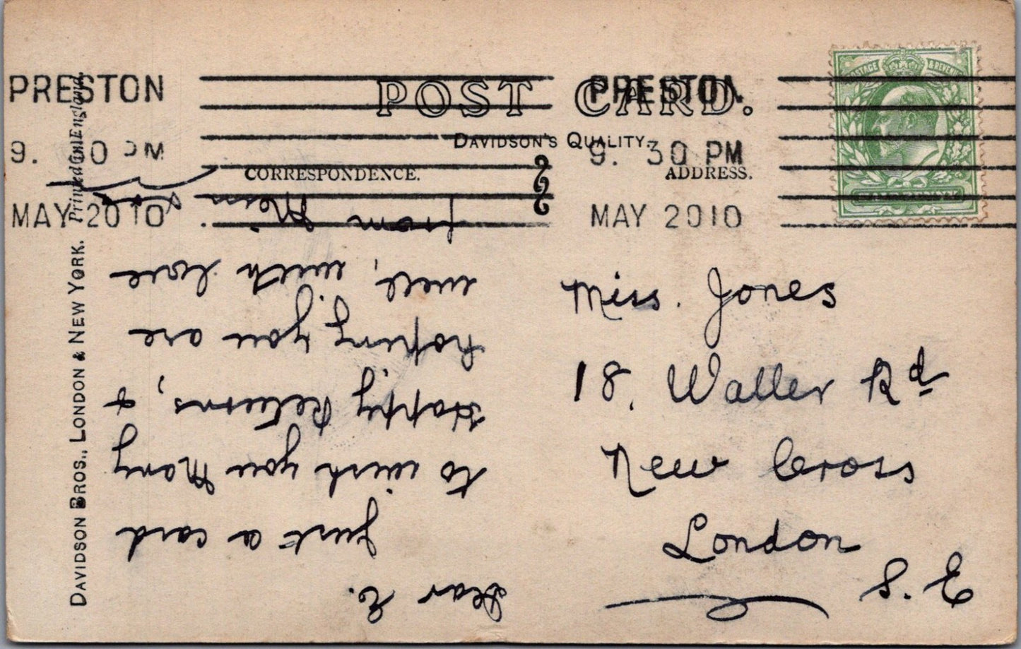 Fondest Birthday Wishes Woodland River Poem Postcard Graphic Borders Verse XT3496