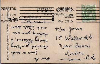 Fondest Birthday Wishes Woodland River Poem Postcard Graphic Borders Verse XT3496