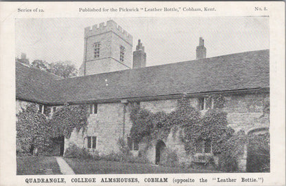 Kent Postcard: Cobham College Almshouses Quadrangle Architecture Heritage XT3459