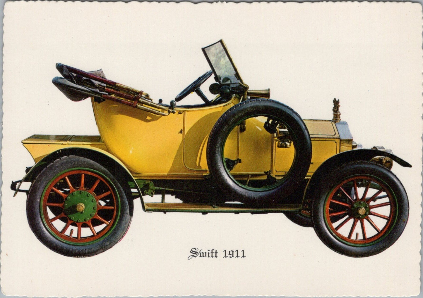 Automobile Postcard: Swift 1911 Vintage Classic Yellow Tourer Open Car RR23739
