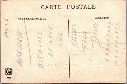 Greeting Postcard: Un Baiser De Buchy Birds Roses Daisies Floral Script  XT4978