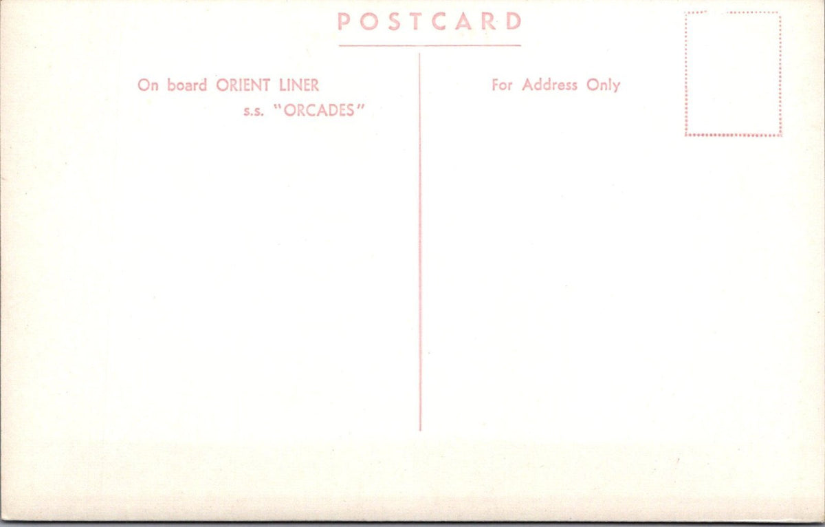 Shipping Postcard: SS Orcades Orient Liner First Class Dining Saloon XT5535