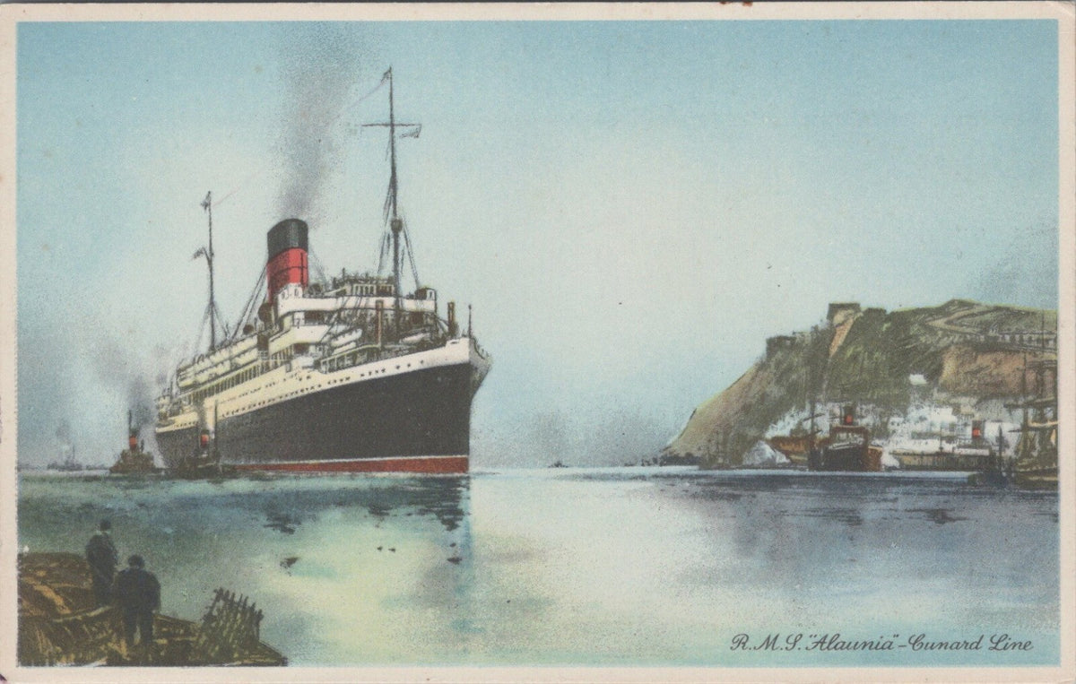 Shipping Postcard: RMS Alaunia Cunard Line Ocean Liner Thomas Cook  XT5539