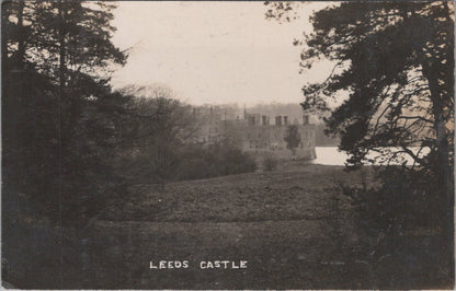 Kent Postcard: Leeds Castle Moated Estate Scenic Landscape 1900s XT5006