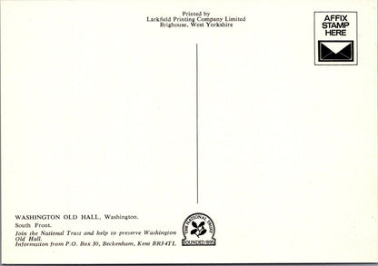Co Durham Postcard: Washington Old Hall South Front Floodlit Night View XT4557