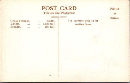 Ship Postcard: Cunard RMS Queen Mary Cabin Class Restaurant Interior RPPC XT5266