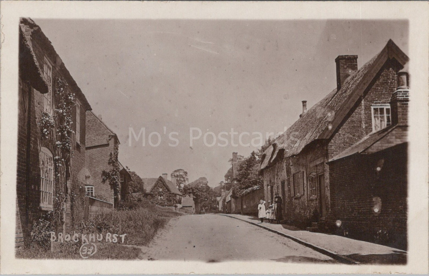 Hampshire Postcard: Brockhurst Gosport Village Street Scene RPPC XT3515